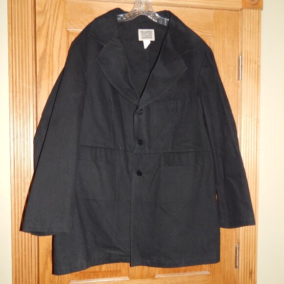 Frontier Classics Jacket Mens 46 Black Rancher Coat Canvas Western Cowboy Work - Picture 1 of 3